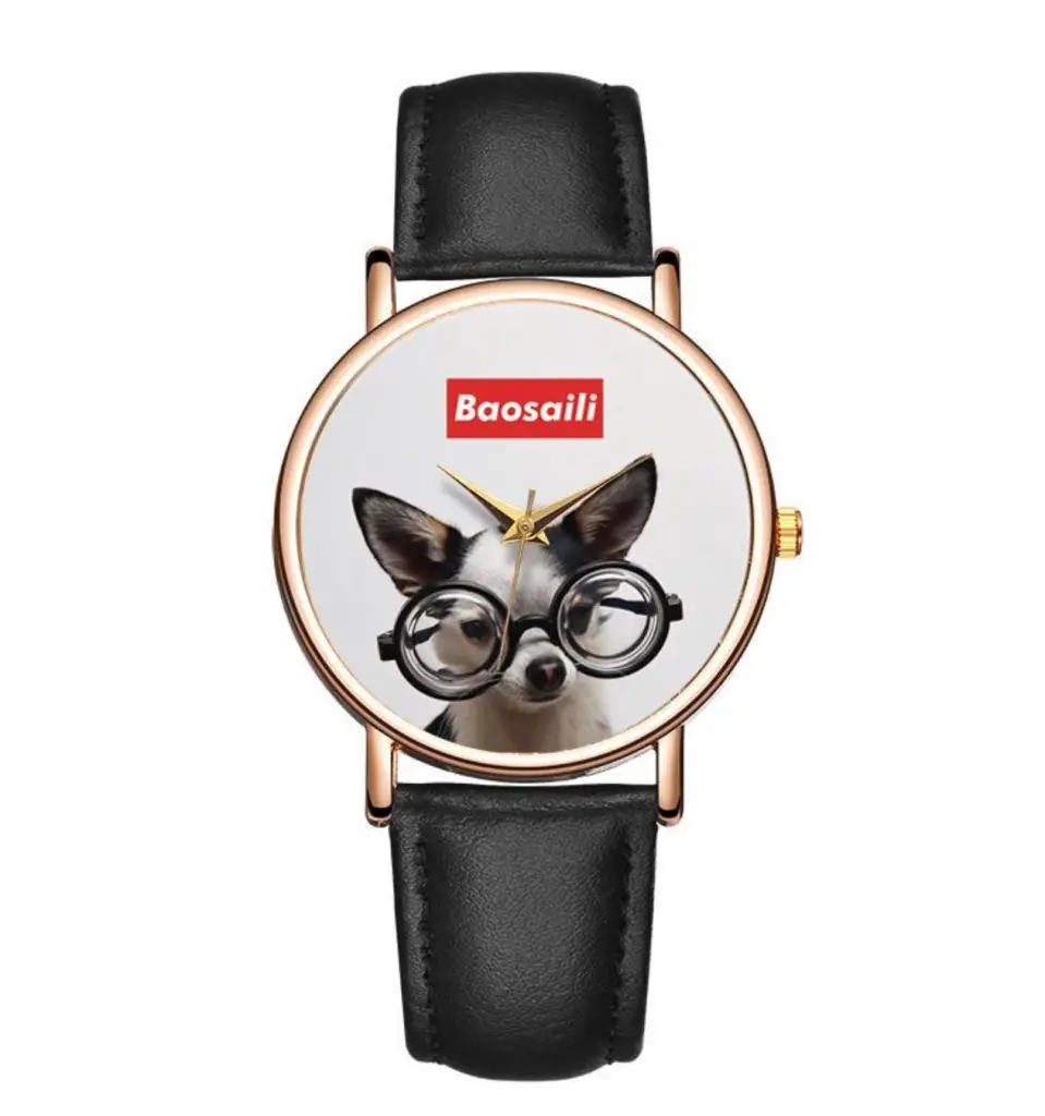The customized dog photo watch