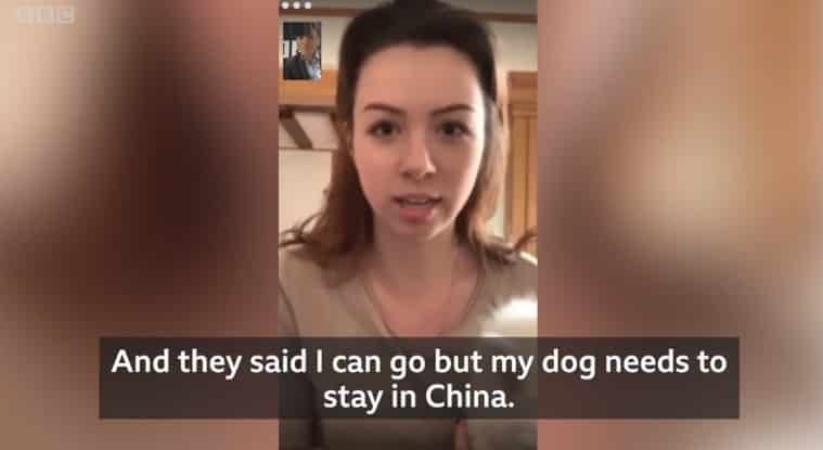 "I'm Not Leaving Without My Dog"|Woman Refuses To Leave Wuhan When Told She Had To Leave Dog In China |