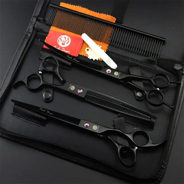 The Best Pet Grooming Scissors kit as the first recommendation of the list of the best dog grooming shears