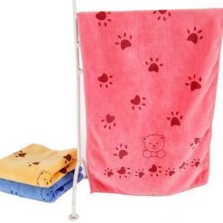 140*70cm Super-sized microfiber strong absorbing water bath pet towel Stunning Pets Red XL 