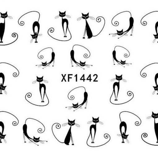 1X Cute Cat Dog Nail Art Sticker Stunning Pets Default Title