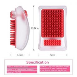 2-in-1 Dog Bathing Massage Brush & Shampoo Dispenser for Dogs and Cats grooming Stunning Pets 