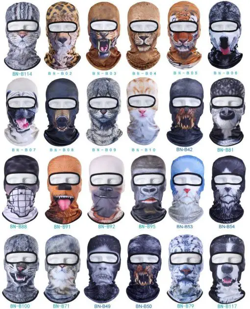 3D Cat / Dog / Animal Full Face Mask Stunning Pets