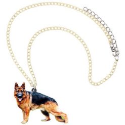 3D German Shepherd Necklace, Key Chain and Earrings Glamorous Dogs