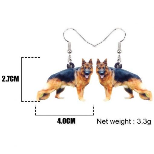 3D German Shepherd Necklace, Key Chain and Earrings Glamorous Dogs Earrings