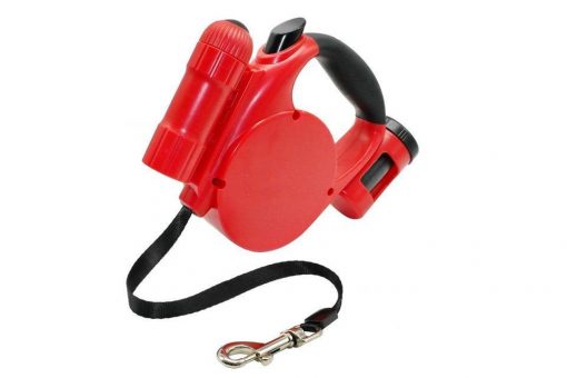 3 in 1 Retractable LED Dog Leash | Best Gift for Dog Parents August Test GlamorousDogs Red 4.5 M