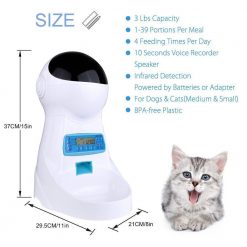3L Automatic Pet Food Feeder Features Portion Control, Voice Automatic Feeder GlamorousDogs