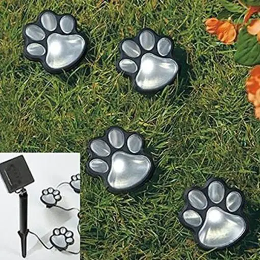 4 Solar Paw-printed Garden Pads | Have a Magical Pathway Light Light GlamorousDogs