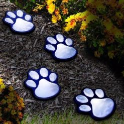 4 Solar Paw-printed Garden Pads | Have a Magical Pathway Light Light GlamorousDogs 