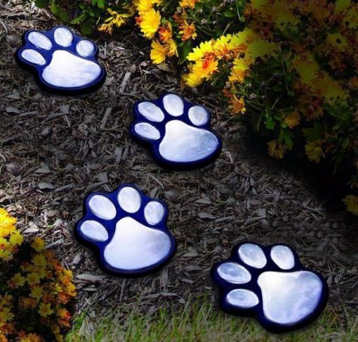 4 Solar Paw-printed Garden Pads | Have a Magical Pathway Light Light GlamorousDogs