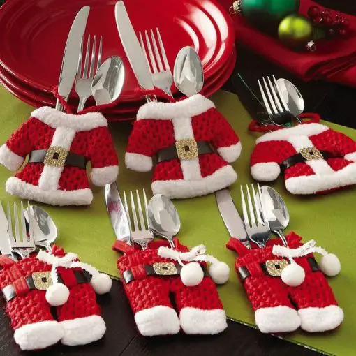 6Pcs Christmas Tableware Holder Christmas Tableware GlamorousDogs