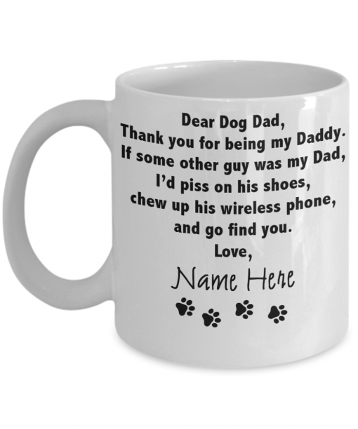 Dog Dad White Mug 1