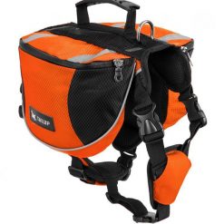 Adjustable Saddle Bag for Dogs GlamorousDogs S Orange 