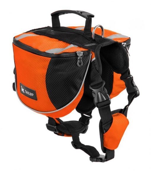 Adjustable Saddle Bag for Dogs GlamorousDogs S Orange