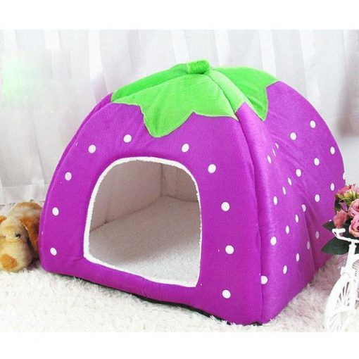 Adorable Dog Igloo Tent for Winter Stunning Pets Purple 26x26x28cm