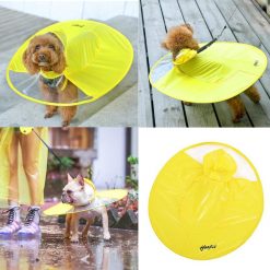 ALLINCLUSIVE™: Waterproof Umbrella and Raincoat to Dogs Safe & Fancy Rain coat GlamorousDogs Back Length 13.8 inch Yellow 