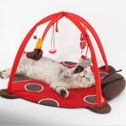 Bed Tent with Toys for Cats Stunning Pets Red M 