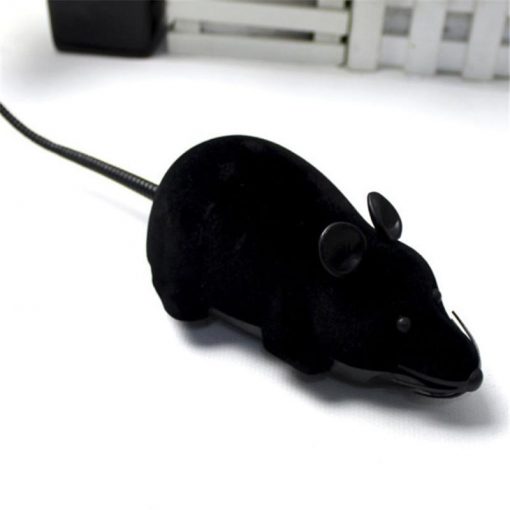 Black Funny Cat Toy Wireless RC Gray Rat Mice Stunning Pets