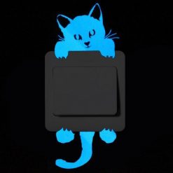 Blue-light Glow in the Dark Decoration Sticker Stunning Pets 001 Cat 