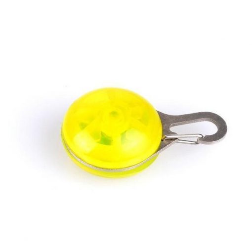 Bright Dog / Cat LED Night Safety Flash Light for Collars Stunning Pets Yellow M