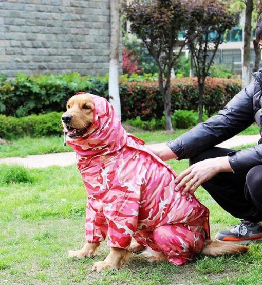 CAMOUFLAGE™: A Protective Rain Coat With A Unique Look For Your Dog GlamorousDogs 20 Red