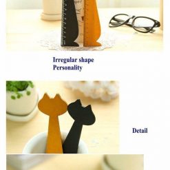 Cartoon Cute Cat Modeling Solid Wood Ruler Stunning Pets 