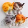 Cat Butt Magnets, Funny Cat Stuck In Fridge Magnet Fridge Magnets GlamorousDogs Bright Orange 