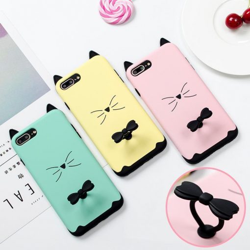 Cat Ear iPhone Case with Ring Stunning Pets