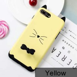 Cat Ear iPhone Case with Ring Stunning Pets yellow For iPhone 6 6S