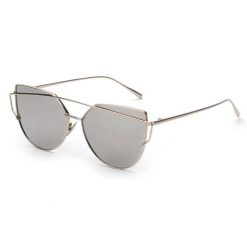 Cat Eye Elegant Sunglasses Stunning Pets silver mirror 