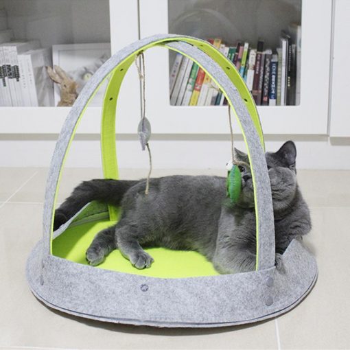 Cat House Bed with Dangling Toys Stunning Pets