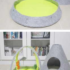 Cat House Bed with Dangling Toys Stunning Pets 