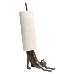 Cat Paper Towel Holder in Cast Iron Stunning Pets 