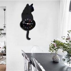 Cat-Tail Wagging Wall Clock Stunning Pets