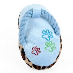 Chewable Squeaky Slipper-shaped Toy Stunning Pets Blue M