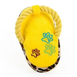 Chewable Squeaky Slipper-shaped Toy Stunning Pets Yellow M 