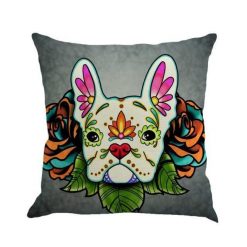 Christmas Colorful Linen Cushion Cover Stunning Pets 45x45cm 07 