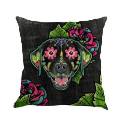 Christmas Colorful Linen Cushion Cover Stunning Pets 45x45cm 19 