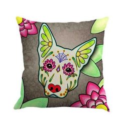Christmas Colorful Linen Cushion Cover Stunning Pets 45x45cm 20 