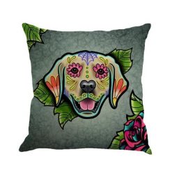 Christmas Colorful Linen Cushion Cover Stunning Pets 45x45cm 21 