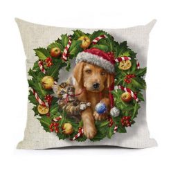 Christmas Decoration Cushion Cover Stunning Pets 43x43cm 14 