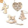 Christmas Decorations, Snowflakes, Deer&Tree Wooden Pendants Ornaments Stunning Pets 