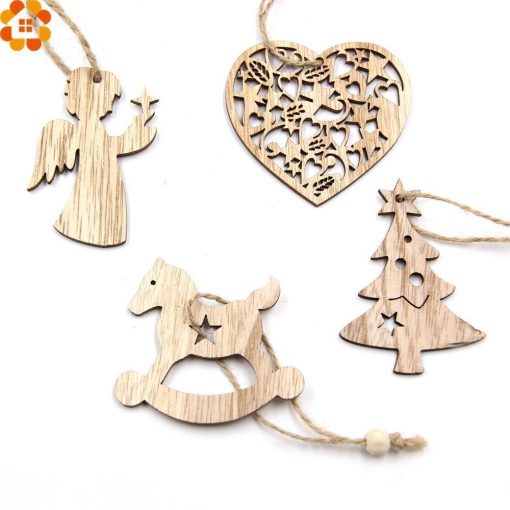 Christmas Decorations, Snowflakes, Deer&Tree Wooden Pendants Ornaments Stunning Pets