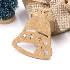 Christmas Decorations, Snowflakes, Deer&Tree Wooden Pendants Ornaments Stunning Pets Bell Star 