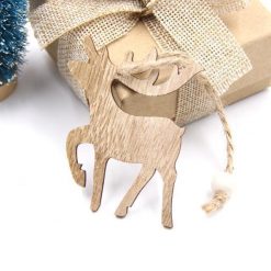 Christmas Decorations, Snowflakes, Deer&Tree Wooden Pendants Ornaments Stunning Pets Deer 