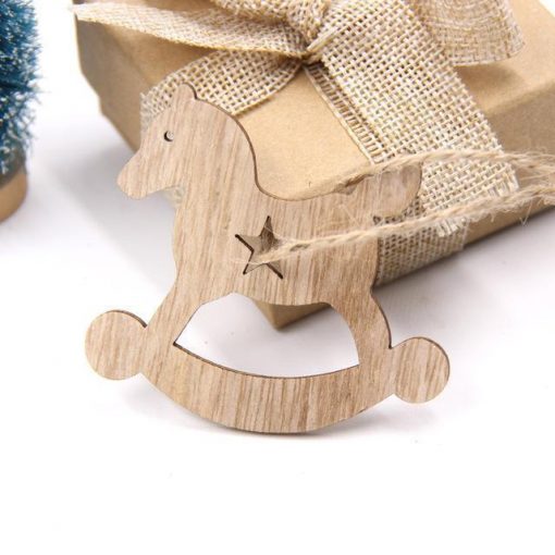 Christmas Decorations, Snowflakes, Deer&Tree Wooden Pendants Ornaments Stunning Pets Trojan horse