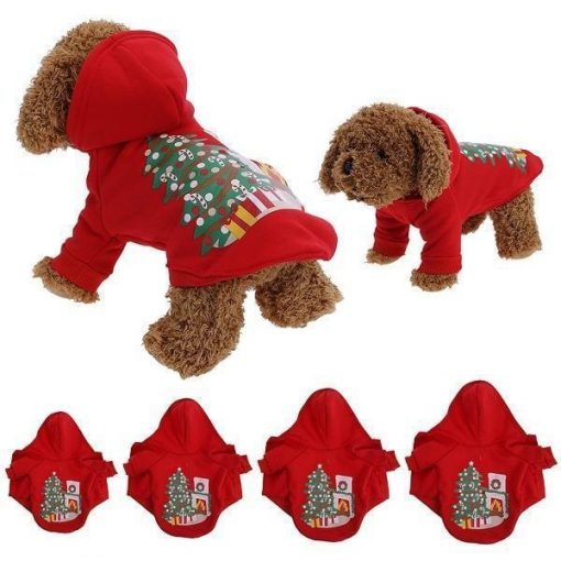 Christmas Dog Santa Sweatshirt Outfit Stunning Pets 06 S