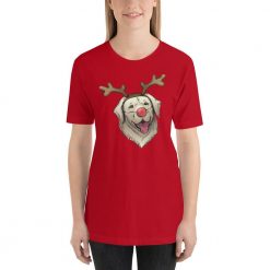 Christmas Unisex T-Shirt GlamorousDogs Red S