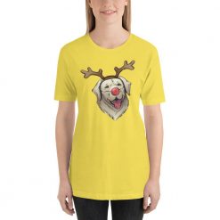 Christmas Unisex T-Shirt GlamorousDogs Yellow S 