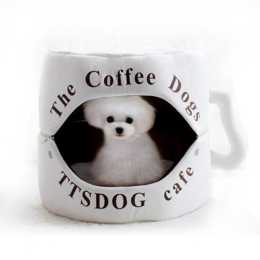 Coffee Cup Dog Bed, Funny Dog Bed Glamorous Dogs Shop - Glamorous Accessories for Your Dog + FREE SHIPPING as picture 35x35cm